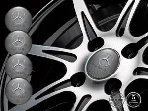 Mercedes Radaufkleber Version Gewölbte Harzlabels